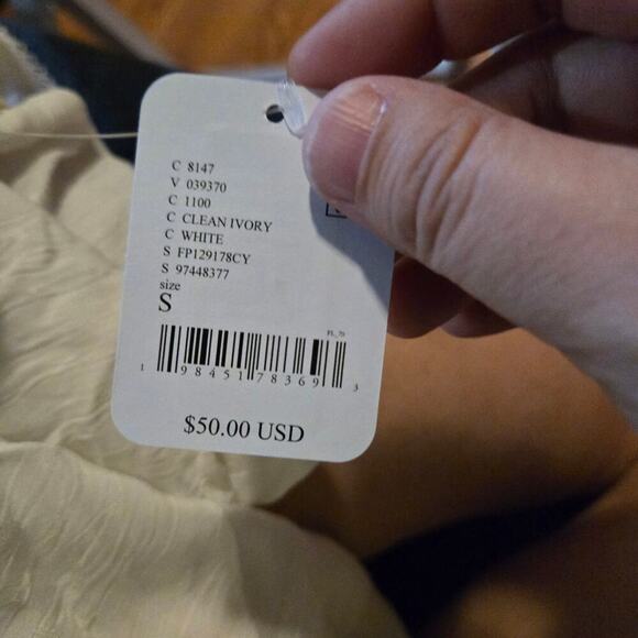 Free People White Midi Skirt Flowy Boho Women’s Small - Picture 4 of 6